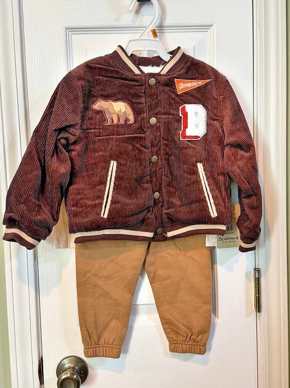 Bearpaw Baby 18M 3-Piece Set Brown & Tan NWT